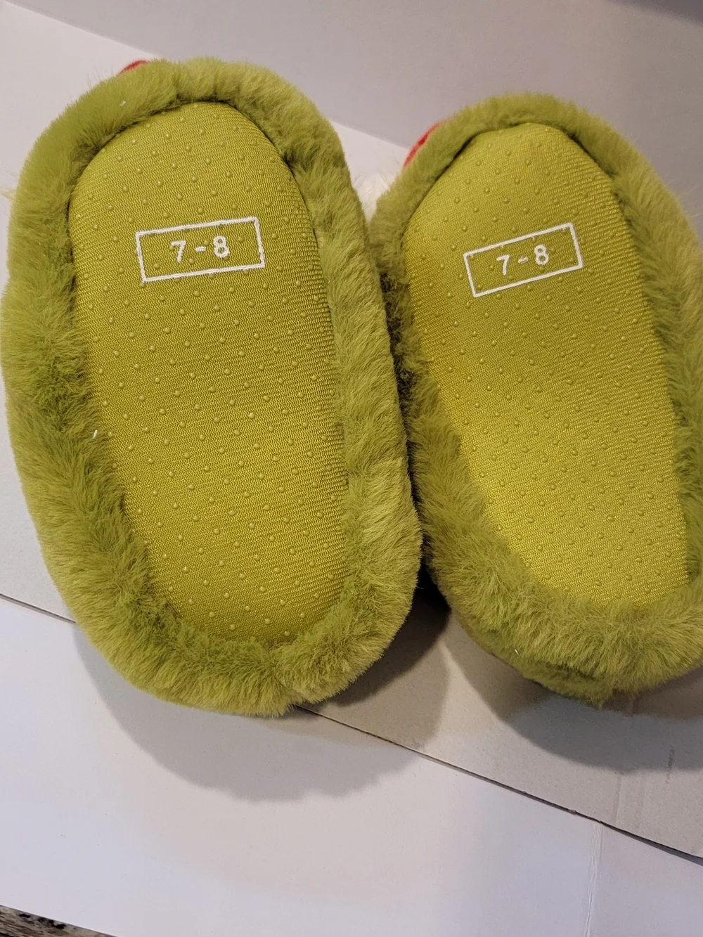 Grinch Plush Kids Slippers - Green Holiday Character